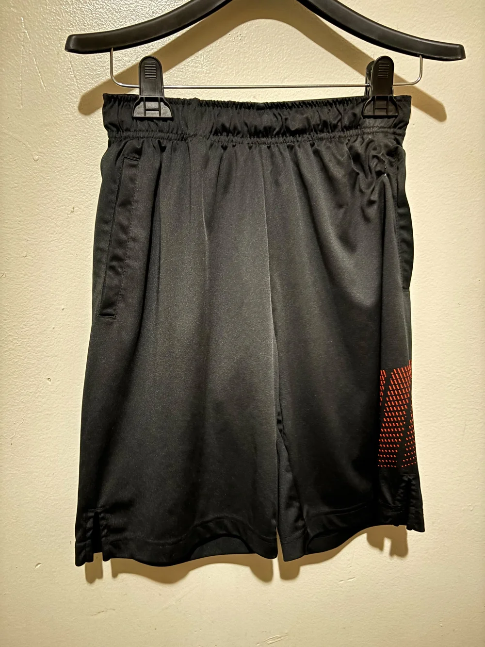Nike Black Dri-FIT Athletic Shorts with White Swoosh